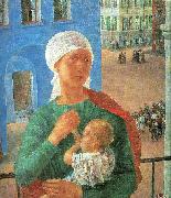 Petrov-Vodkin, Kozma The Year 1918 in Petrograd oil painting picture wholesale
